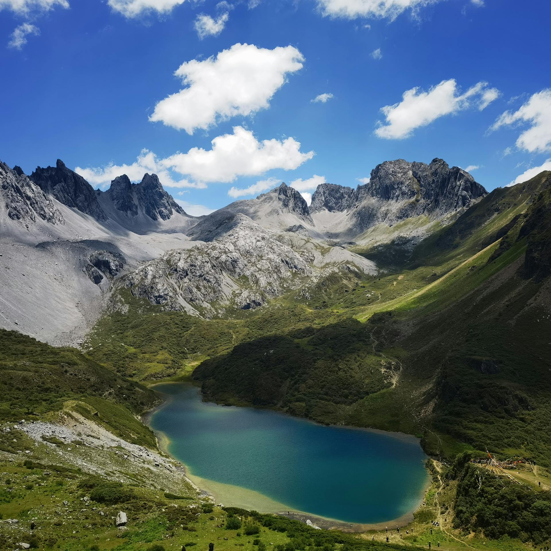 Mountain and lake scenery background